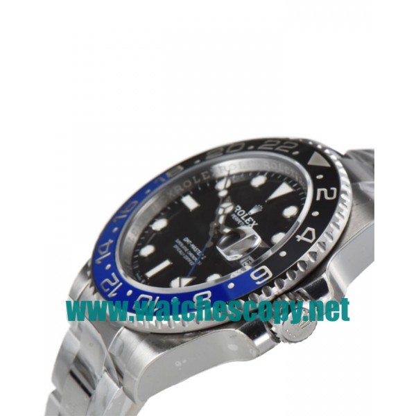 UK Swiss Movement Replica Rolex GMT-Master II 126710BLNR C Factory Stainless Steel Black Dial Swiss 3186 