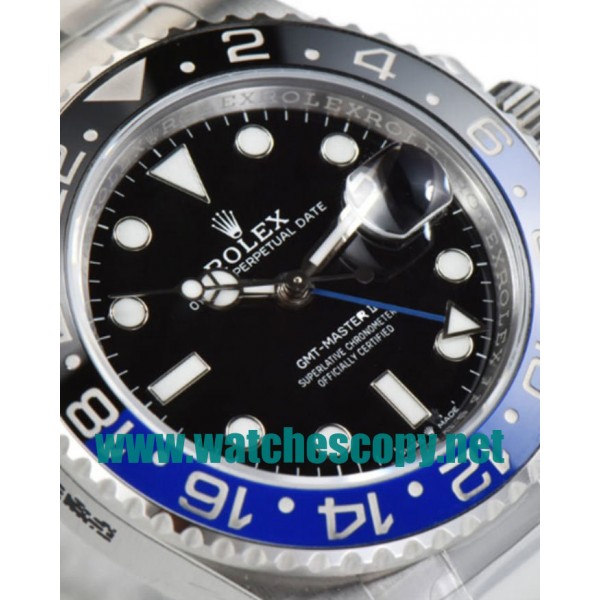 UK Swiss Movement Replica Rolex GMT-Master II 126710BLNR C Factory Stainless Steel Black Dial Swiss 3186 