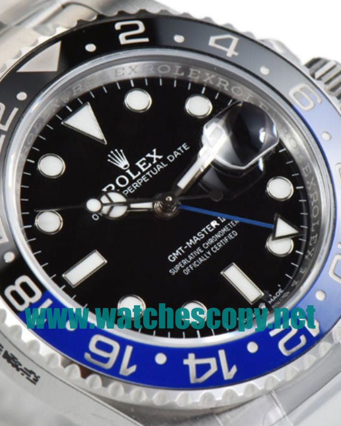 UK Swiss Movement Replica Rolex GMT-Master II 126710BLNR C Factory Stainless Steel Black Dial Swiss 3186 