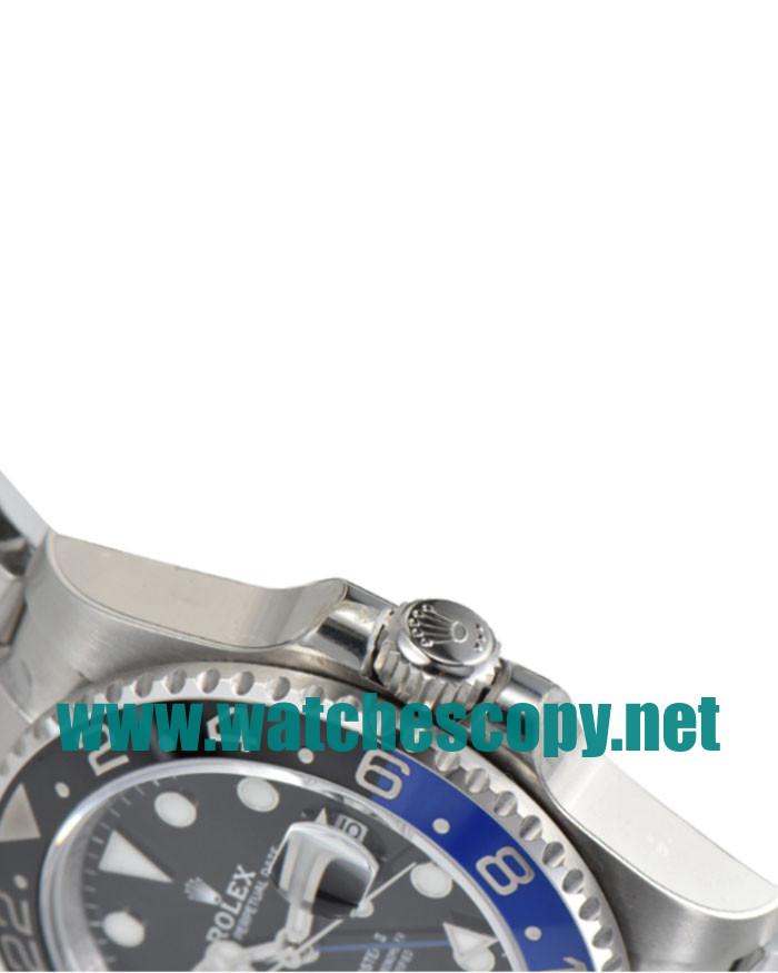 UK Swiss Movement Replica Rolex GMT-Master II 126710BLNR C Factory Stainless Steel Black Dial Swiss 3186 