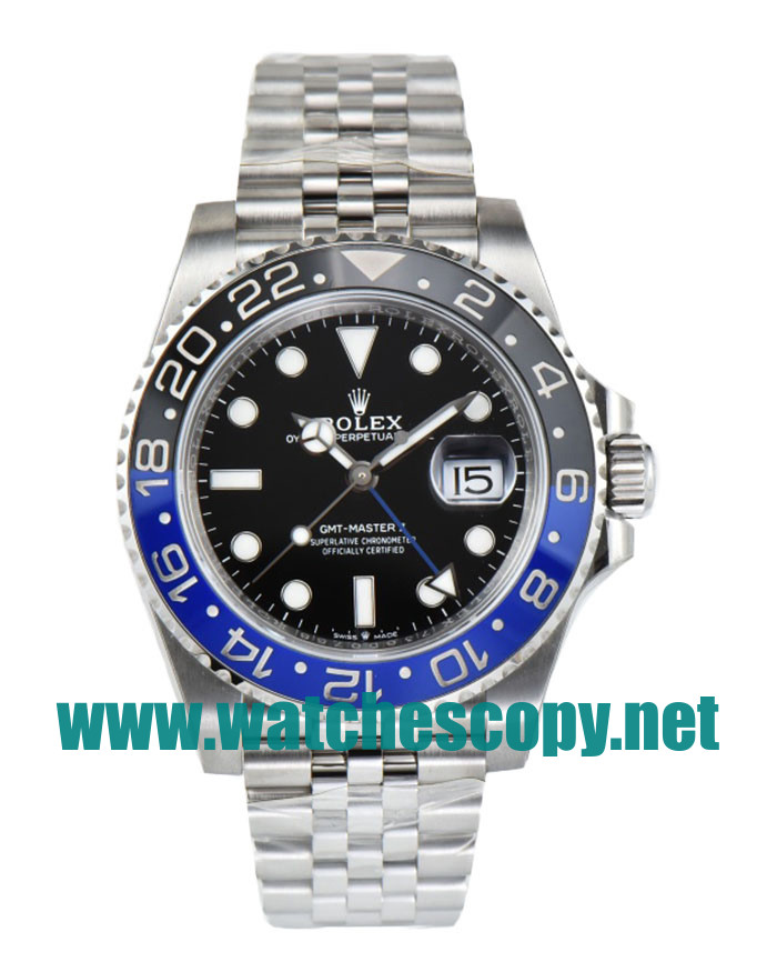 UK Swiss Movement Replica Rolex GMT-Master II 126710BLNR C Factory Stainless Steel Black Dial Swiss 3186 Watches