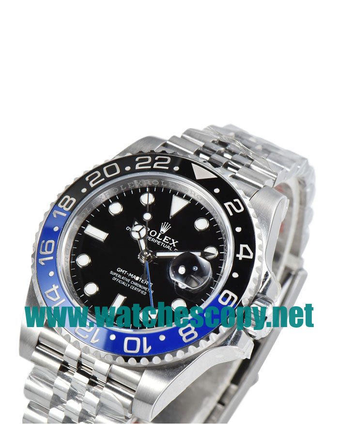 UK Swiss Movement Replica Rolex GMT-Master II 126710BLNR C Factory Stainless Steel Black Dial Swiss 3186 Watches
