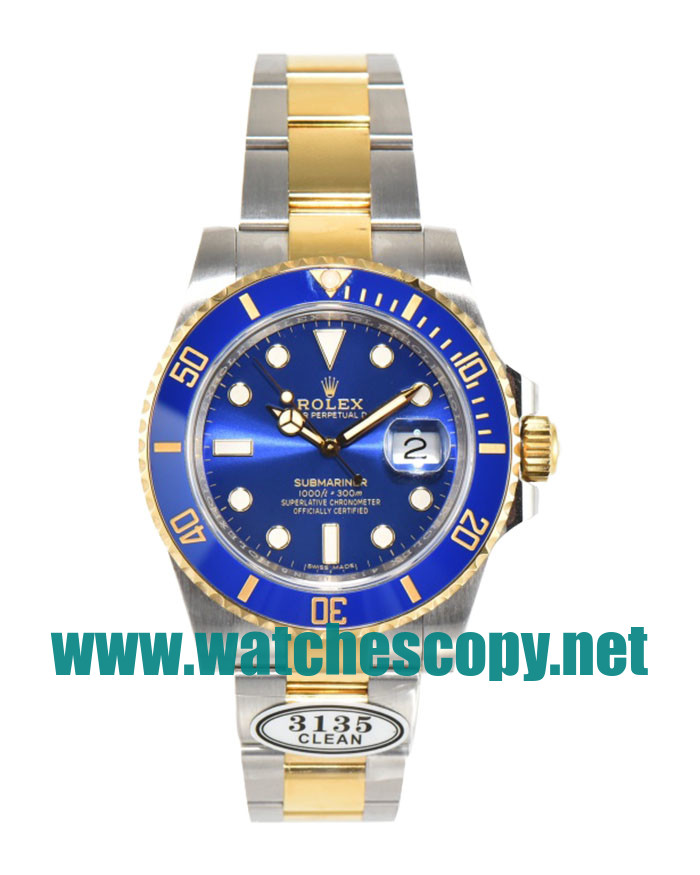 UK Best Quality Replica Rolex Submariner 116613LB C Factory Stainless Steel & Gold Blue Dial Swiss 3135 Watches
