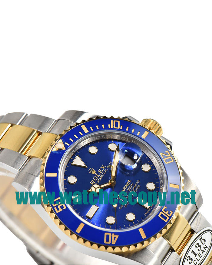 UK Best Quality Replica Rolex Submariner 116613LB C Factory Stainless Steel & Gold Blue Dial Swiss 3135 Watches