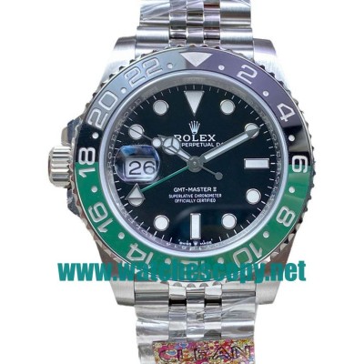 UK High Qualkity Replica Rolex GMT-Master II 126720VTNR C Factory Stainless Steel Black Dial Swiss 3186 Watches