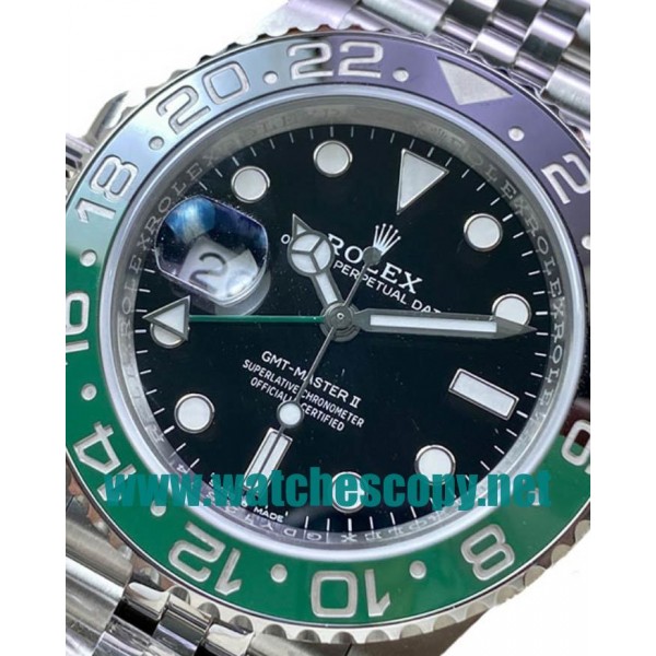 UK High Qualkity Replica Rolex GMT-Master II 126720VTNR C Factory Stainless Steel Black Dial Swiss 3186 Watches