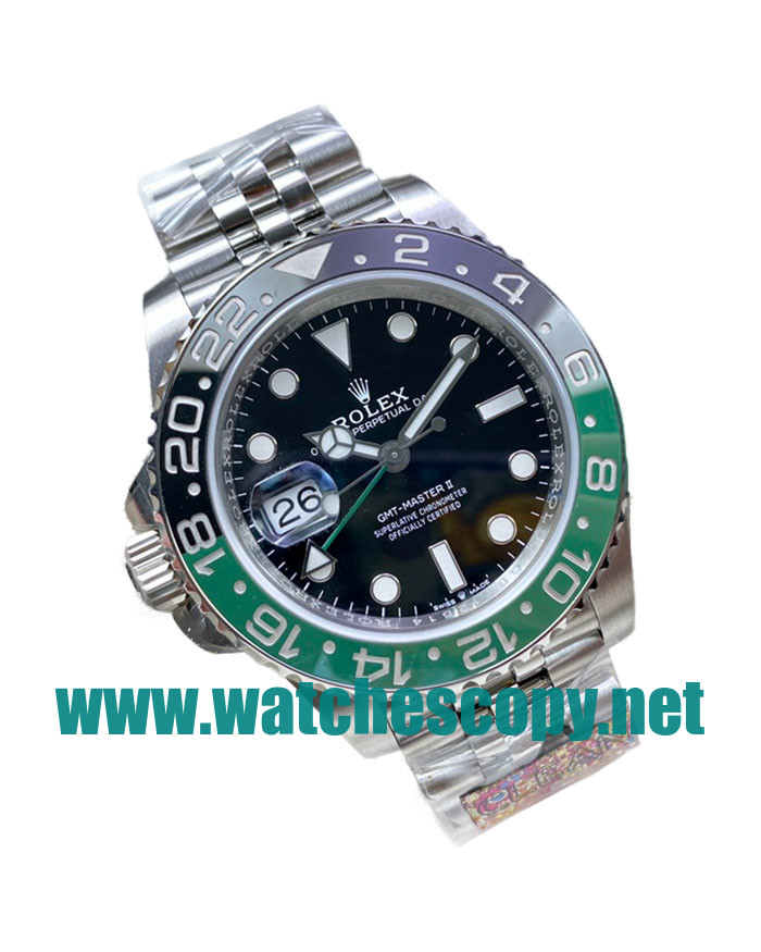 UK High Qualkity Replica Rolex GMT-Master II 126720VTNR C Factory Stainless Steel Black Dial Swiss 3186 Watches