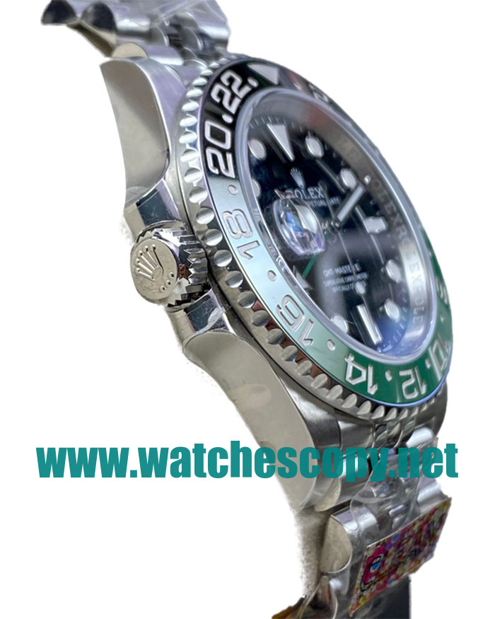 UK High Qualkity Replica Rolex GMT-Master II 126720VTNR C Factory Stainless Steel Black Dial Swiss 3186 Watches