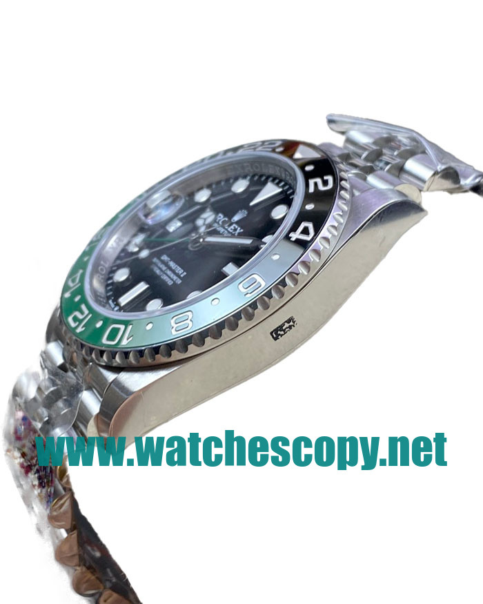 UK High Qualkity Replica Rolex GMT-Master II 126720VTNR C Factory Stainless Steel Black Dial Swiss 3186 Watches