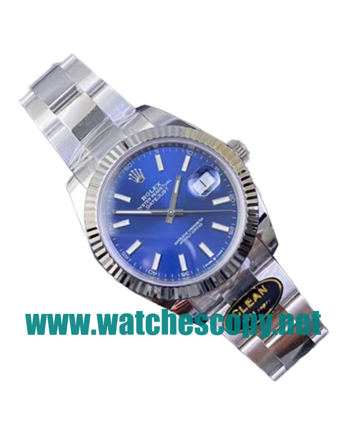 UK Top Replica Rolex Datejust 126334 C Factory Stainless Steel Blue Dial Swiss 3235 Watches For Sale