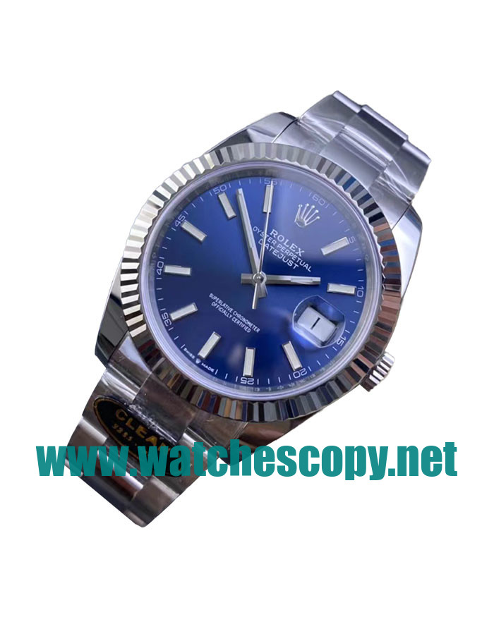 UK Top Replica Rolex Datejust 126334 C Factory Stainless Steel Blue Dial Swiss 3235 Watches For Sale