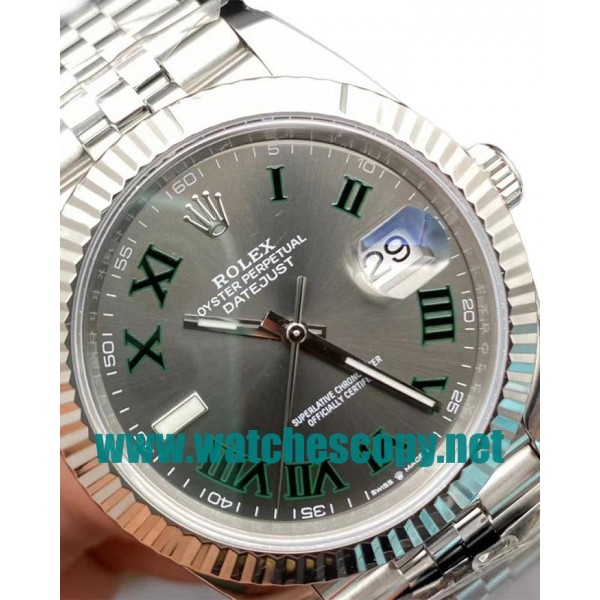 UK High Quality Replica Rolex Datejust 126334 C Factory Stainless Steel Grey Dial Swiss 3235