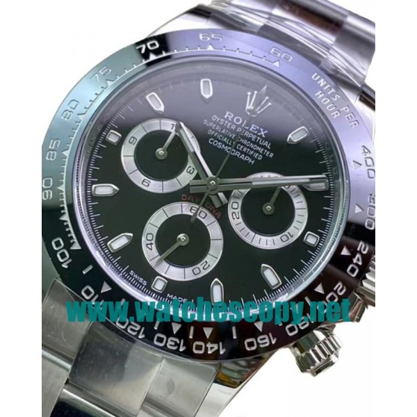 UK Swiss Made Replica Rolex Daytona 116500LN C Factory Stainless Steel Black Dial Swiss 4130 Watches For Sale