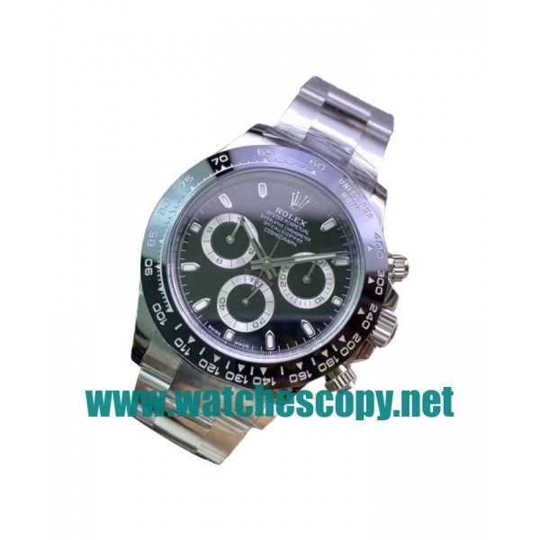 UK Swiss Made Replica Rolex Daytona 116500LN C Factory Stainless Steel Black Dial Swiss 4130 Watches For Sale
