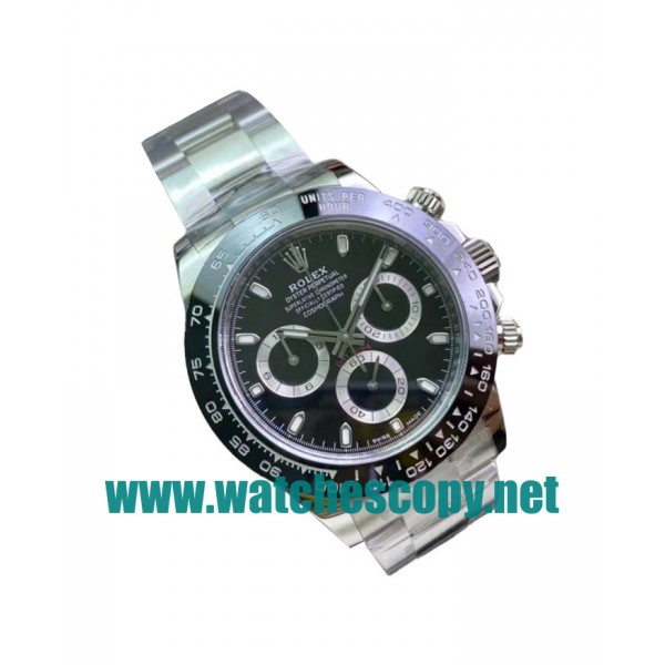 UK Swiss Made Replica Rolex Daytona 116500LN C Factory Stainless Steel Black Dial Swiss 4130 Watches For Sale