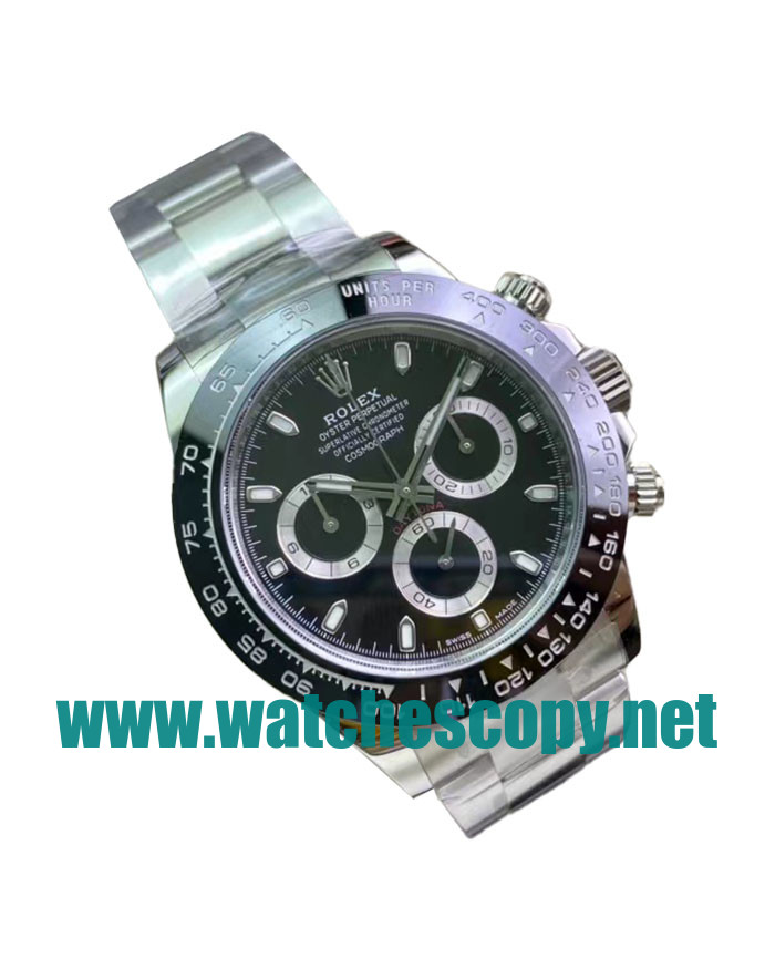 UK Swiss Made Replica Rolex Daytona 116500LN C Factory Stainless Steel Black Dial Swiss 4130 Watches For Sale