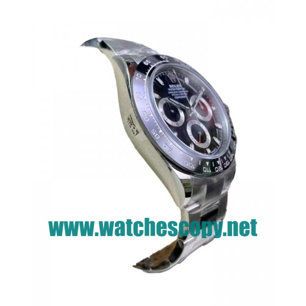 UK Swiss Made Replica Rolex Daytona 116500LN C Factory Stainless Steel Black Dial Swiss 4130 Watches For Sale