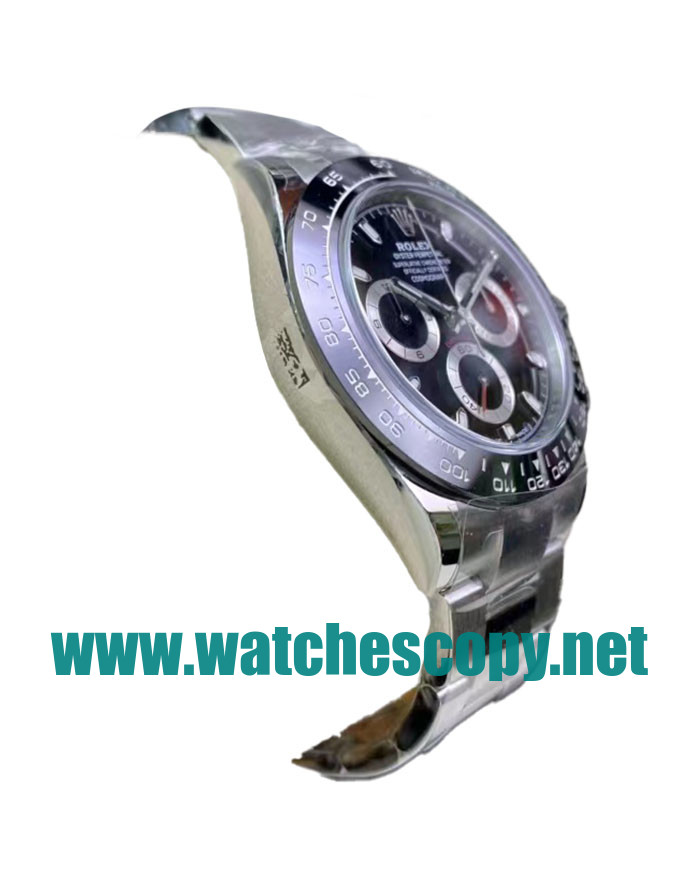 UK Swiss Made Replica Rolex Daytona 116500LN C Factory Stainless Steel Black Dial Swiss 4130 Watches For Sale
