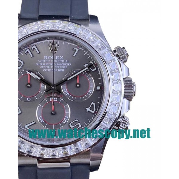 UK High Quality Replica Rolex Daytona 116519 C Factory Stainless Steel Grey Dial Swiss 4130 Watches