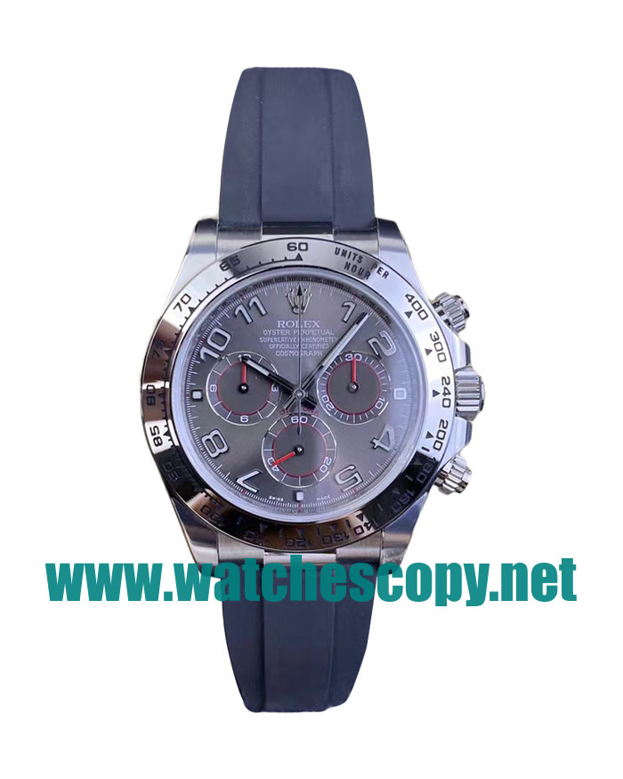 UK Perfect Replica Rolex Daytona 116519 C Factory Stainless Steel Gray Dial Swiss 4130 For Sale