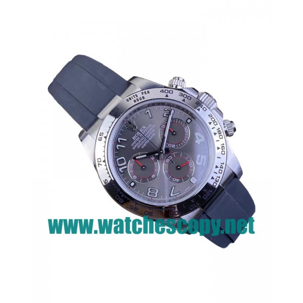 UK Perfect Replica Rolex Daytona 116519 C Factory Stainless Steel Gray Dial Swiss 4130 For Sale