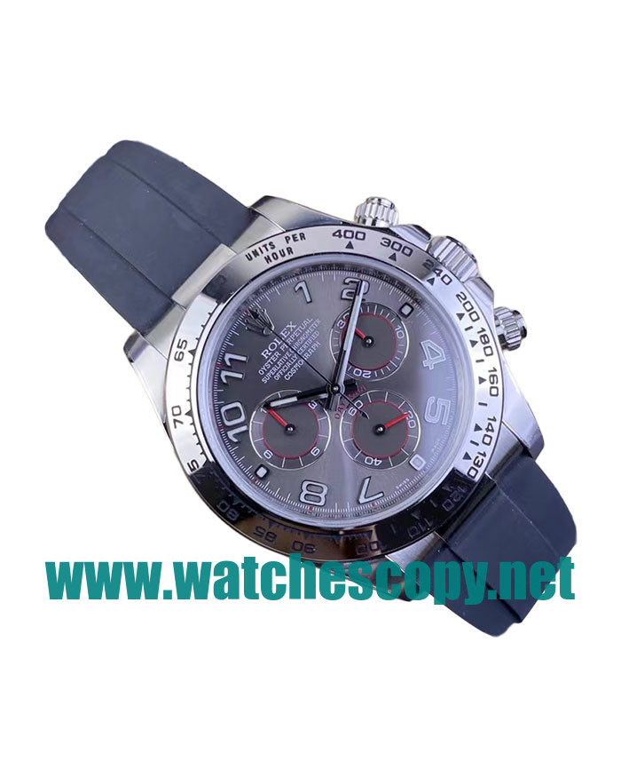 UK Perfect Replica Rolex Daytona 116519 C Factory Stainless Steel Gray Dial Swiss 4130 For Sale