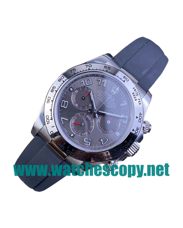 UK Perfect Replica Rolex Daytona 116519 C Factory Stainless Steel Gray Dial Swiss 4130 For Sale