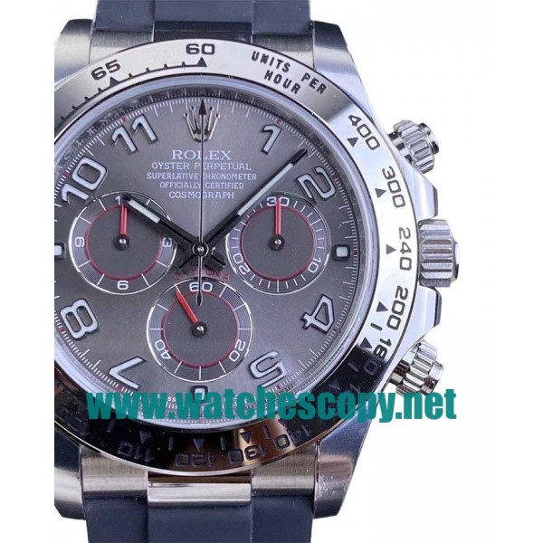 UK Perfect Replica Rolex Daytona 116519 C Factory Stainless Steel Gray Dial Swiss 4130 For Sale