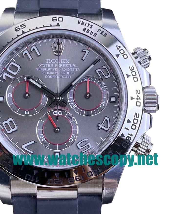 UK Perfect Replica Rolex Daytona 116519 C Factory Stainless Steel Gray Dial Swiss 4130 For Sale