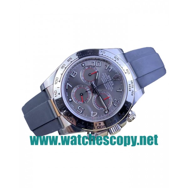 UK Perfect Replica Rolex Daytona 116519 C Factory Stainless Steel Gray Dial Swiss 4130 For Sale