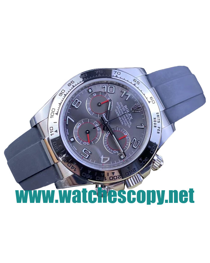 UK Perfect Replica Rolex Daytona 116519 C Factory Stainless Steel Gray Dial Swiss 4130 For Sale