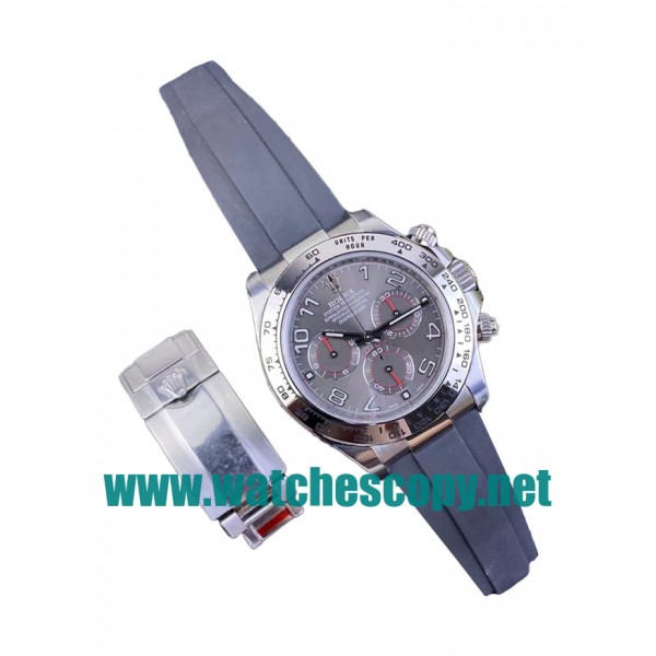 UK Perfect Replica Rolex Daytona 116519 C Factory Stainless Steel Gray Dial Swiss 4130 For Sale