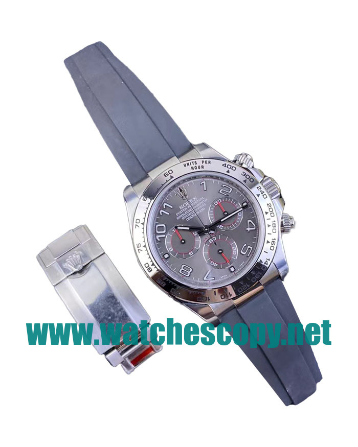 UK Perfect Replica Rolex Daytona 116519 C Factory Stainless Steel Gray Dial Swiss 4130 For Sale