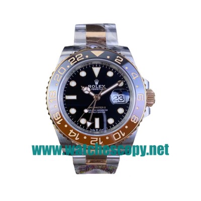 UK 1:1 Wholesale Replica Rolex GMT-Master II 126711CHNR C Factory Stainless Steel & Rose Gold Black Dial Swiss 3186 Watches