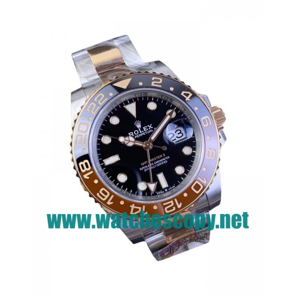 UK 1:1 Wholesale Replica Rolex GMT-Master II 126711CHNR C Factory Stainless Steel & Rose Gold Black Dial Swiss 3186 Watches