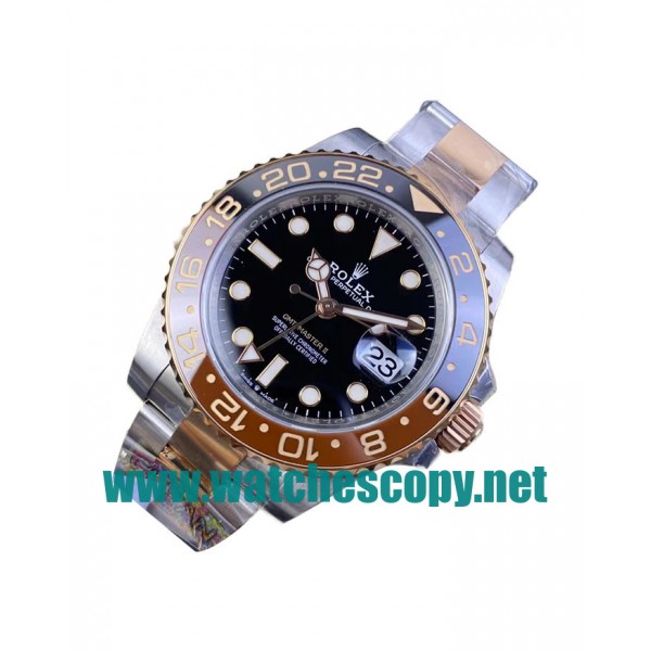 UK 1:1 Wholesale Replica Rolex GMT-Master II 126711CHNR C Factory Stainless Steel & Rose Gold Black Dial Swiss 3186 Watches