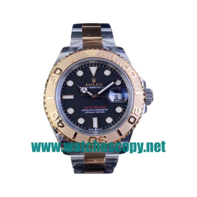 UK Online Replica Rolex Yacht-Master 126621 C Factory Stainless steel & Rose Gold Black Dial Swiss 3186 Watches For Sale
