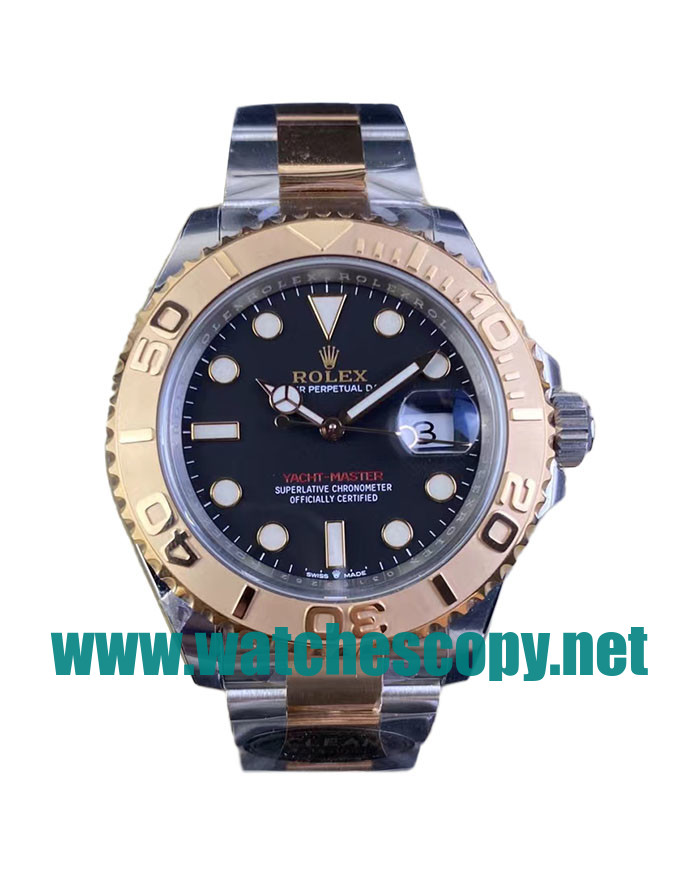 UK Online Replica Rolex Yacht-Master 126621 C Factory Stainless steel & Rose Gold Black Dial Swiss 3186 Watches For Sale