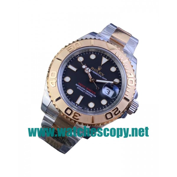 UK Online Replica Rolex Yacht-Master 126621 C Factory Stainless steel & Rose Gold Black Dial Swiss 3186 Watches For Sale