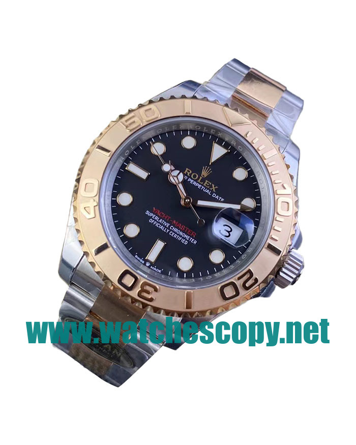 UK Online Replica Rolex Yacht-Master 126621 C Factory Stainless steel & Rose Gold Black Dial Swiss 3186 Watches For Sale