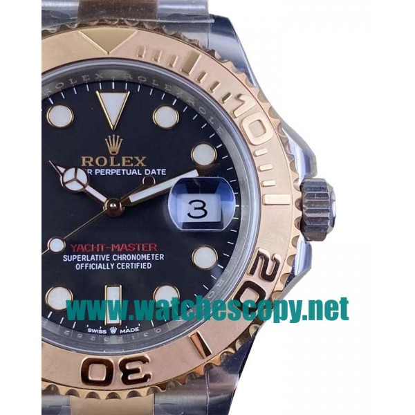 UK Online Replica Rolex Yacht-Master 126621 C Factory Stainless steel & Rose Gold Black Dial Swiss 3186 Watches For Sale