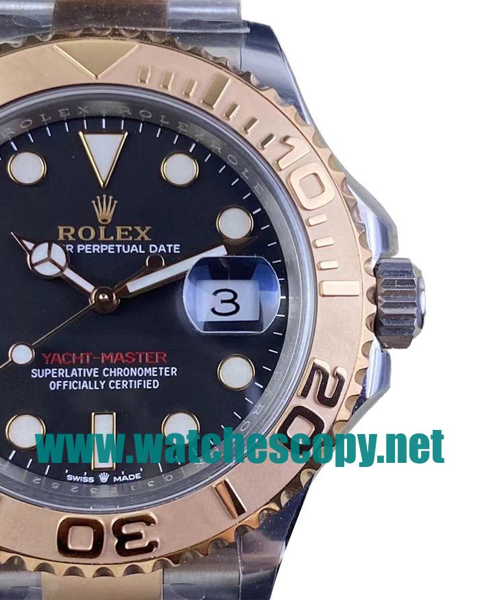 UK Online Replica Rolex Yacht-Master 126621 C Factory Stainless steel & Rose Gold Black Dial Swiss 3186 Watches For Sale