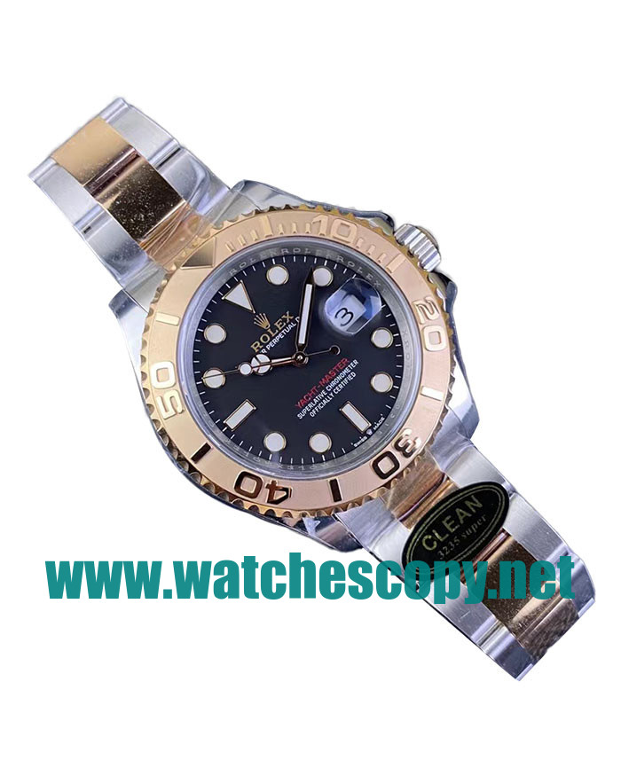 UK Online Replica Rolex Yacht-Master 126621 C Factory Stainless steel & Rose Gold Black Dial Swiss 3186 Watches For Sale