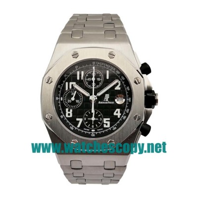 UK 42 MM Cheap Audemars Piguet Royal Oak Offshore 26170ST.OO.1000ST.08 Fake Watches With Black Dials For Sale