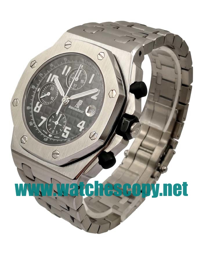 UK 42 MM Cheap Audemars Piguet Royal Oak Offshore 26170ST.OO.1000ST.08 Fake Watches With Black Dials For Sale