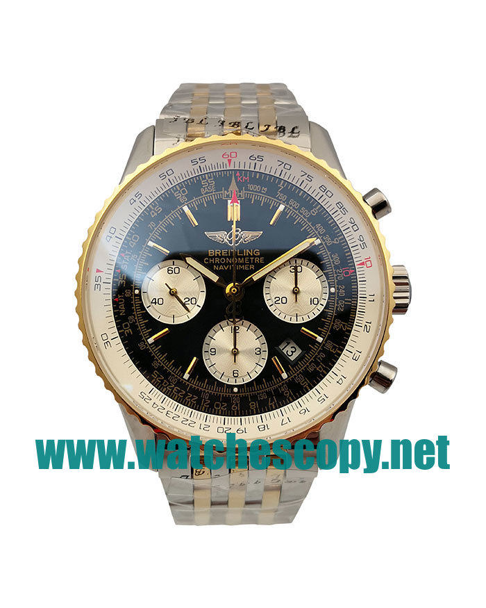 UK Swiss Made Breitling Navitimer D23322 Fake Watches With Black Dials For Men