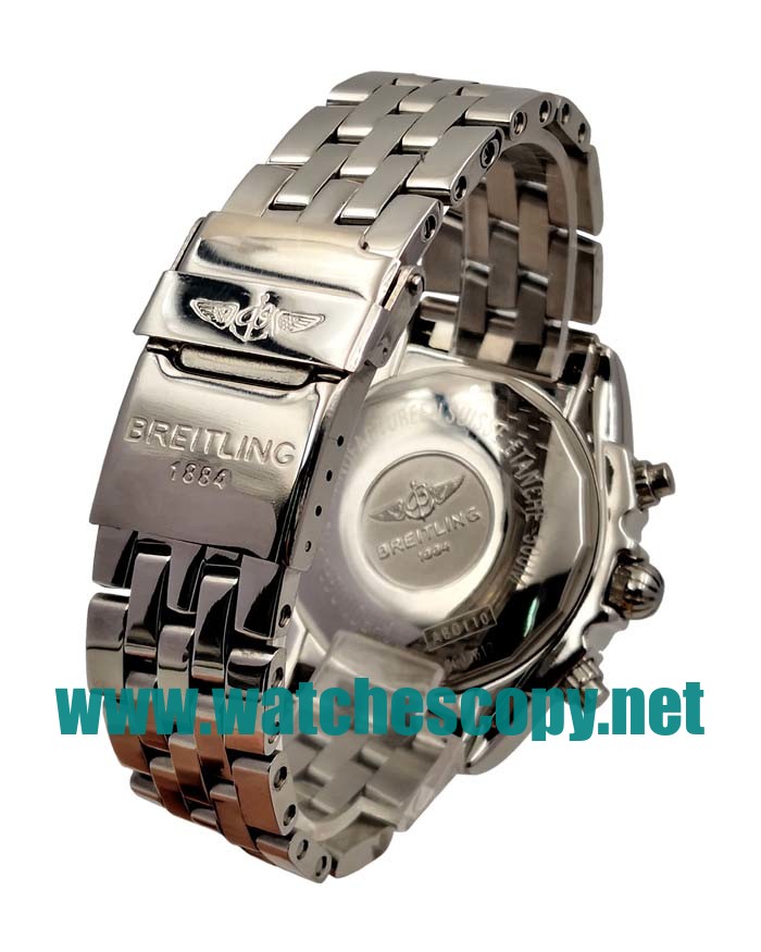 UK Best 1:1 Breitling Chronomat A13352 Replica Watches With Black Dials For Men