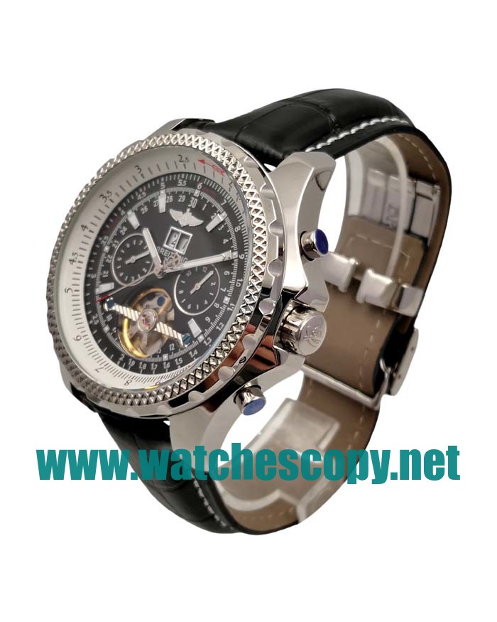 UK AAA Quality Breitling Bentley Tourbillon Replica Watches With Black Dials For Men