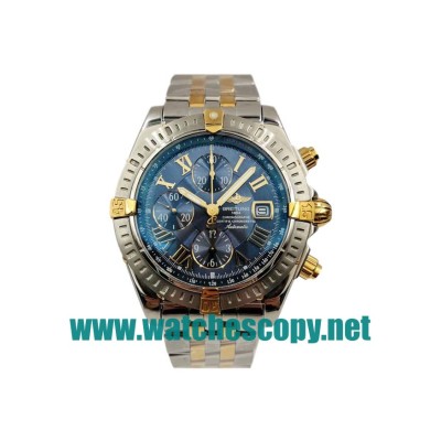 UK Swiss Made Breitling Chronomat Evolution B13356 Replica Watches With Blue Dials For Men