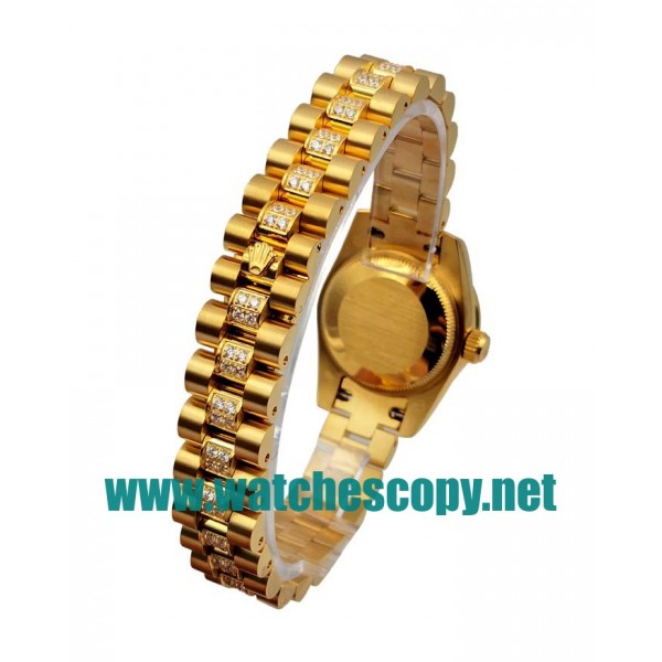 UK 26 MM Cheap Rolex Lady-Datejust 179158 Fake Watches With Diamonds Dials For Sale